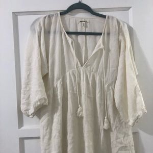 Billabong gauze tassel sheer coverup